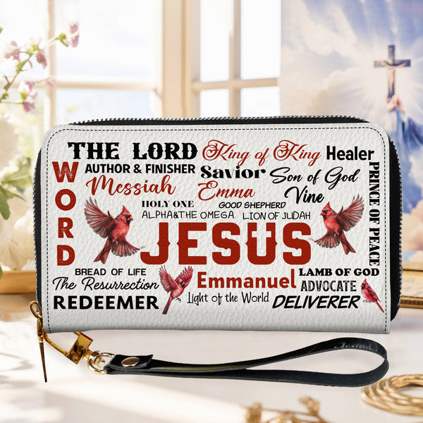 Jesus The Lord King Of King Leather Handbag - Personalized Wallet Woman - Custom Wallet - Zipper Wallet - T8-09