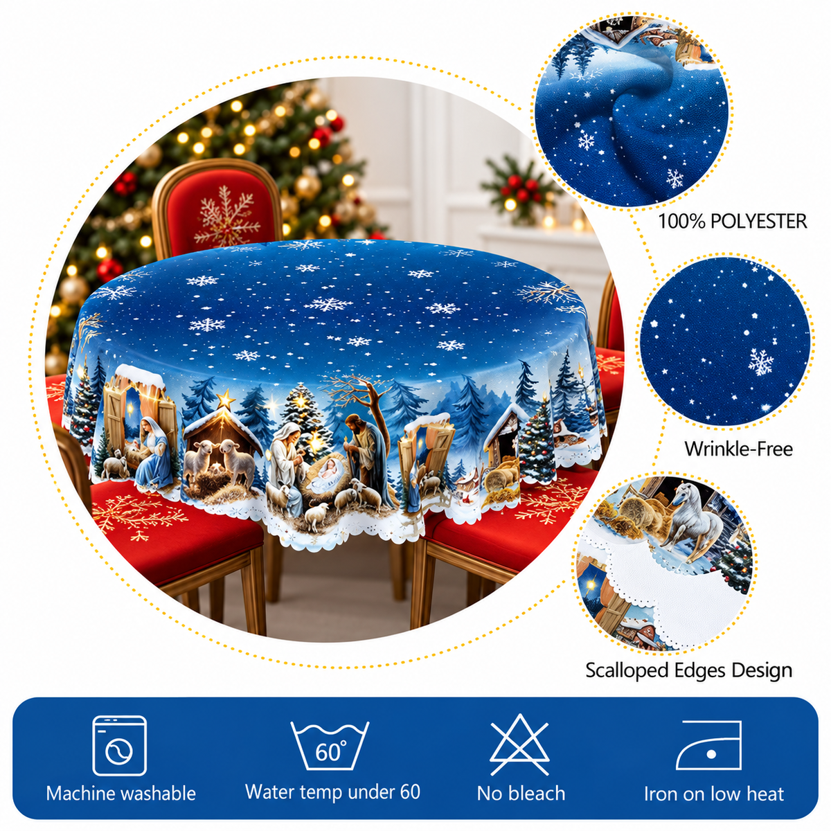 Blue Winter Nativity