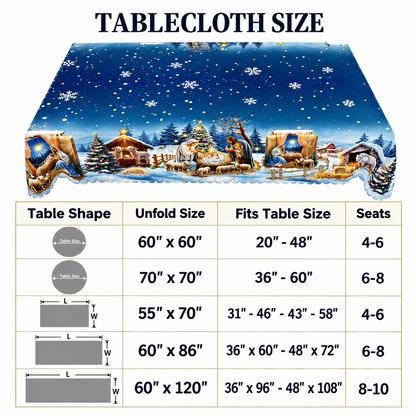Blue Winter Nativity