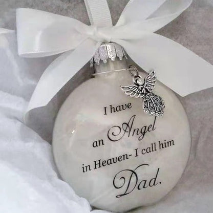 Flat Ornament Angel In Heaven Memorial Christmas Ornament – Family Remembrance Keepsake Gift