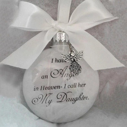 Flat Ornament Angel In Heaven Memorial Christmas Ornament – Family Remembrance Keepsake Gift