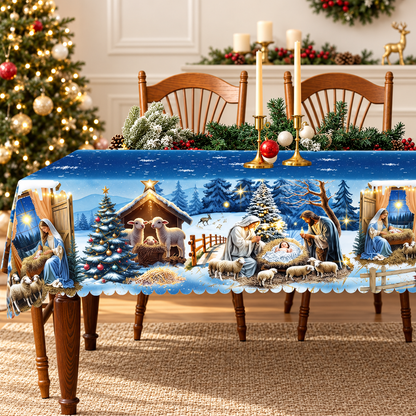 Blue Winter Nativity