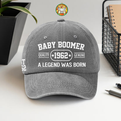 Baby Boomer Quality [Custom Year] Genuine A Legend Was Born Baseball Cap - Legendary Generation