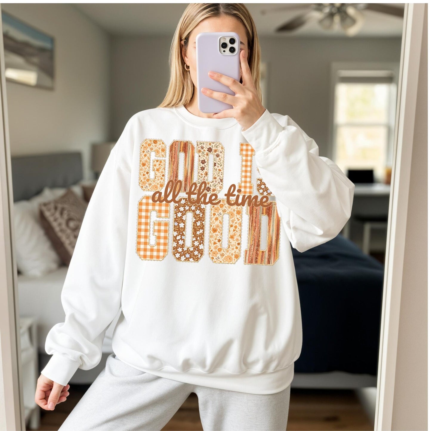 God is good all the time - Pattern Christian - Sweatshirt