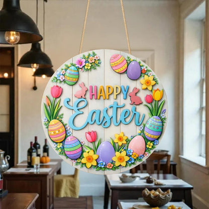 Happy Easter Wooden Door Hanger