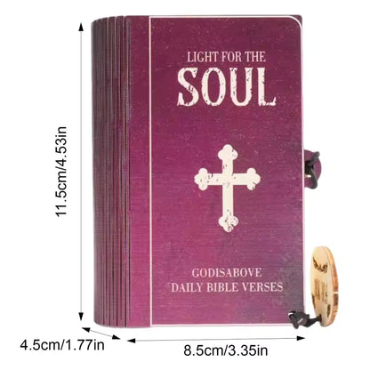Wooden Bible Verses Box with 150 Prayer Cards Handmade Note Storage Box Portable Bible Verse Cards Box for Home Gathering Gift