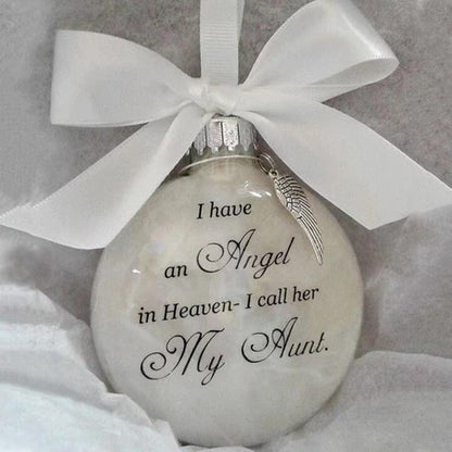 Flat Ornament Angel In Heaven Memorial Christmas Ornament – Family Remembrance Keepsake Gift