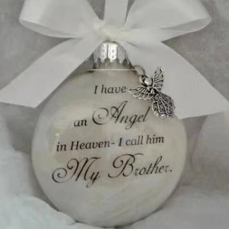 Flat Ornament Angel In Heaven Memorial Christmas Ornament – Family Remembrance Keepsake Gift