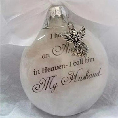Flat Ornament Angel In Heaven Memorial Christmas Ornament – Family Remembrance Keepsake Gift