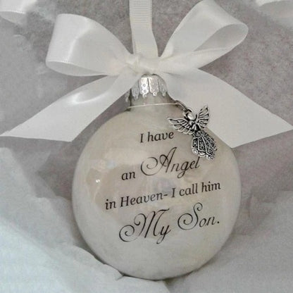 Flat Ornament Angel In Heaven Memorial Christmas Ornament – Family Remembrance Keepsake Gift