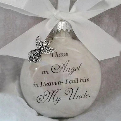 Flat Ornament Angel In Heaven Memorial Christmas Ornament – Family Remembrance Keepsake Gift