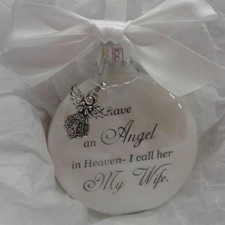 Flat Ornament Angel In Heaven Memorial Christmas Ornament – Family Remembrance Keepsake Gift