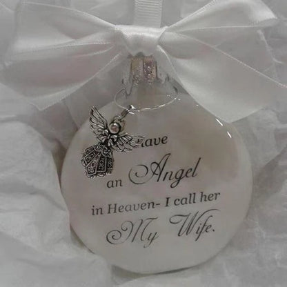 Flat Ornament Angel In Heaven Memorial Christmas Ornament – Family Remembrance Keepsake Gift