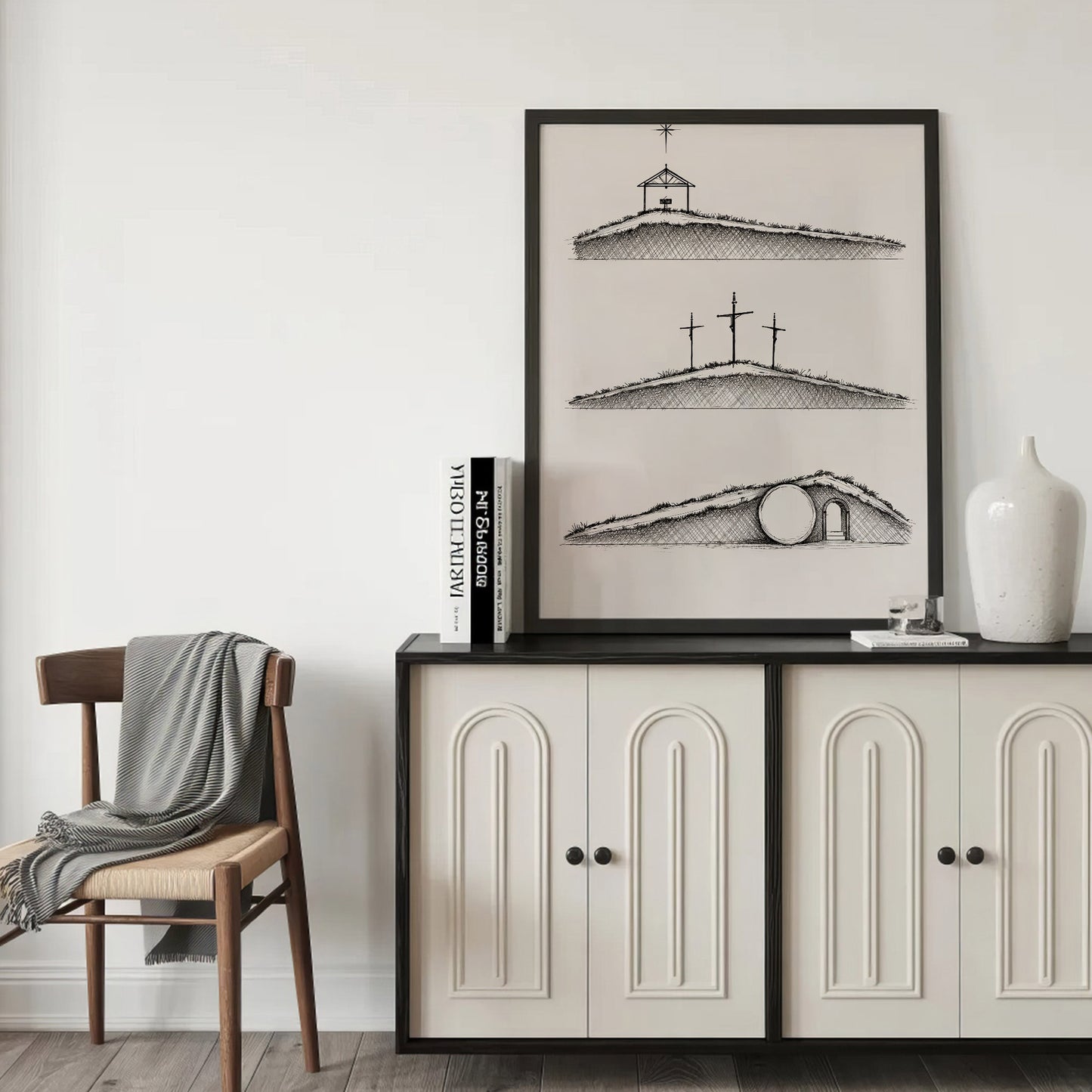 Christian Timeline Minimal Line Art Poster/Canvas