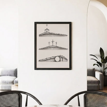 Christian Timeline Minimal Line Art Poster/Canvas