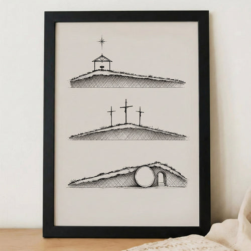 Christian Timeline Minimal Line Art Poster/Canvas