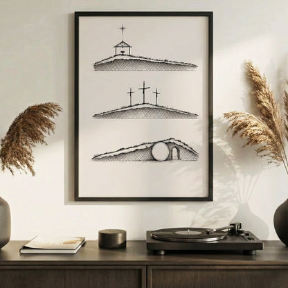 Christian Timeline Minimal Line Art Poster/Canvas