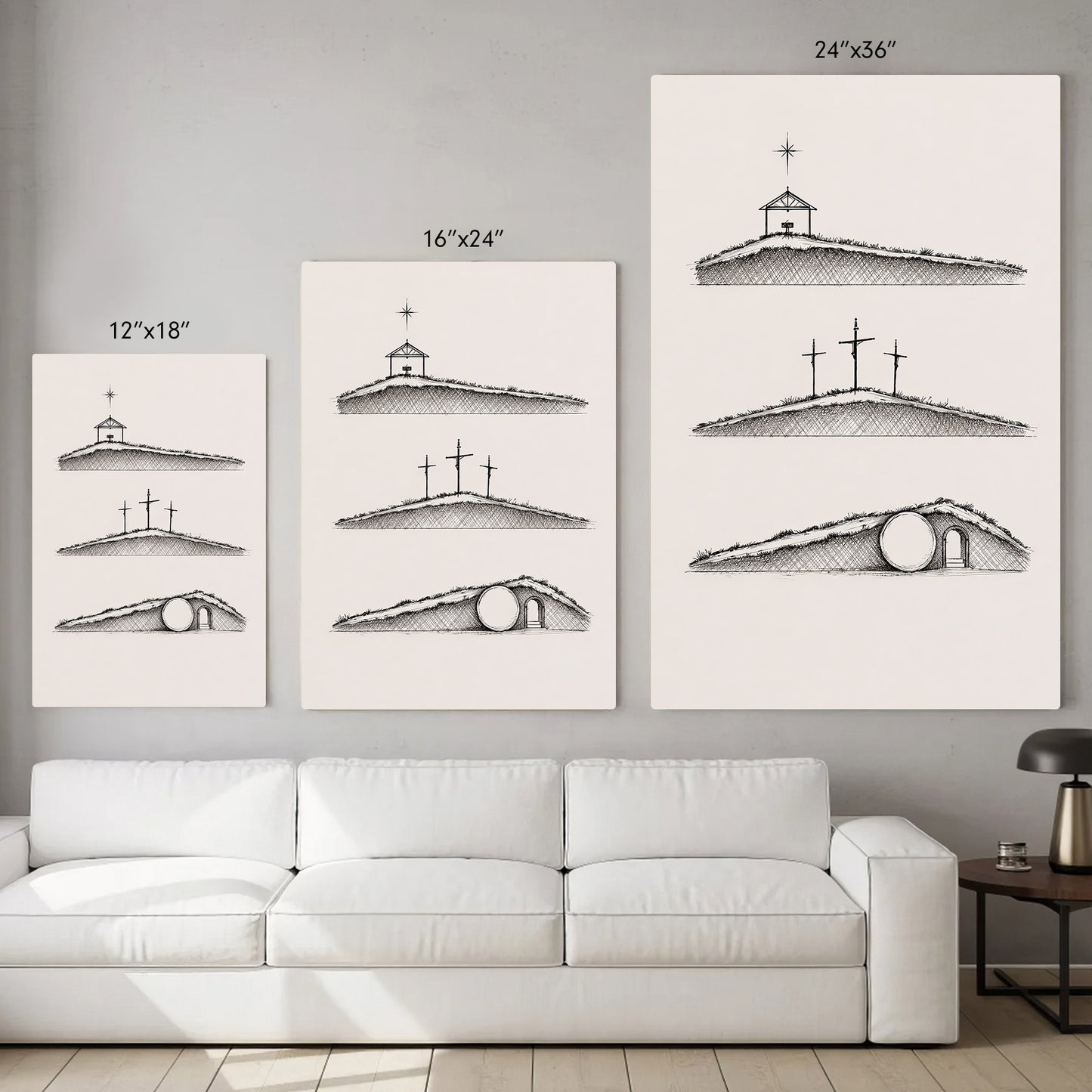 Christian Timeline Minimal Line Art Poster/Canvas