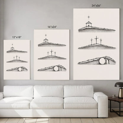 Christian Timeline Minimal Line Art Poster/Canvas