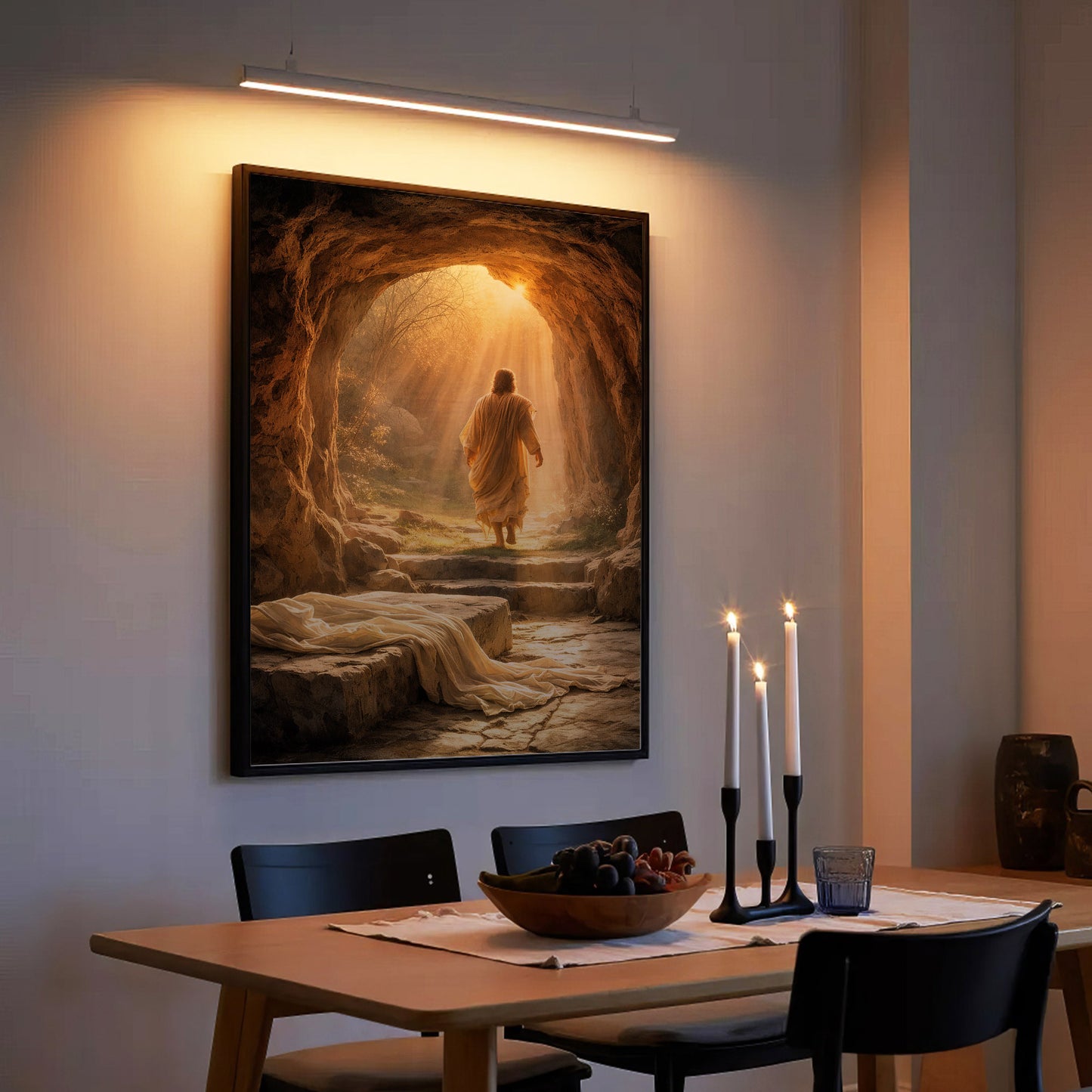 Resurrection Light Jesus Christian Wall Art Poster/Canvas