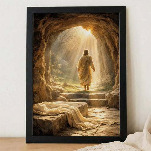 Resurrection Light Jesus Christian Wall Art Poster/Canvas