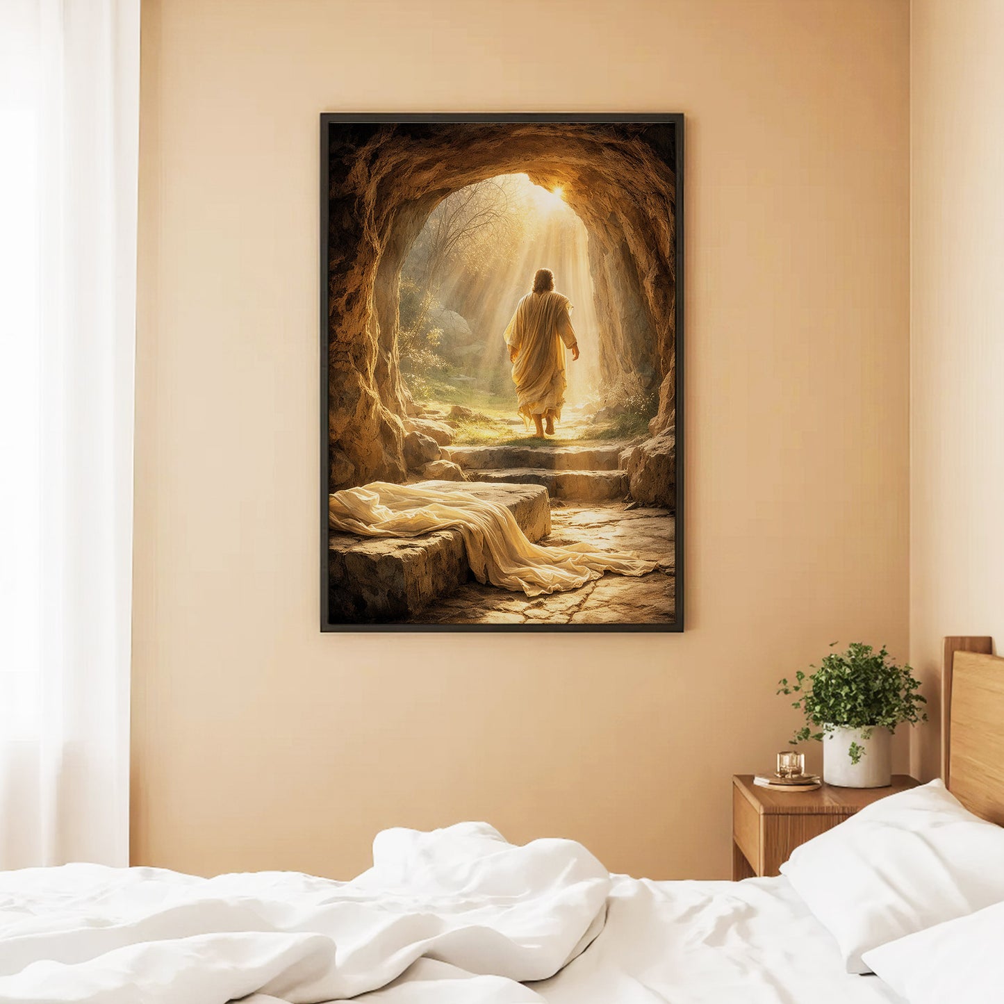 Resurrection Light Jesus Christian Wall Art Poster/Canvas