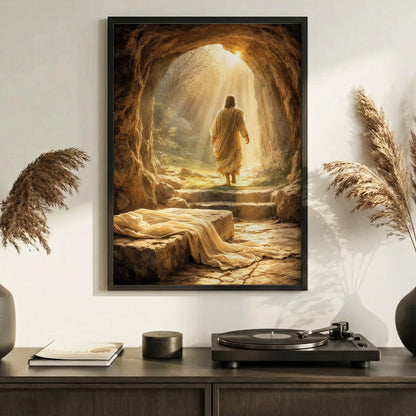 Resurrection Light Jesus Christian Wall Art Poster/Canvas