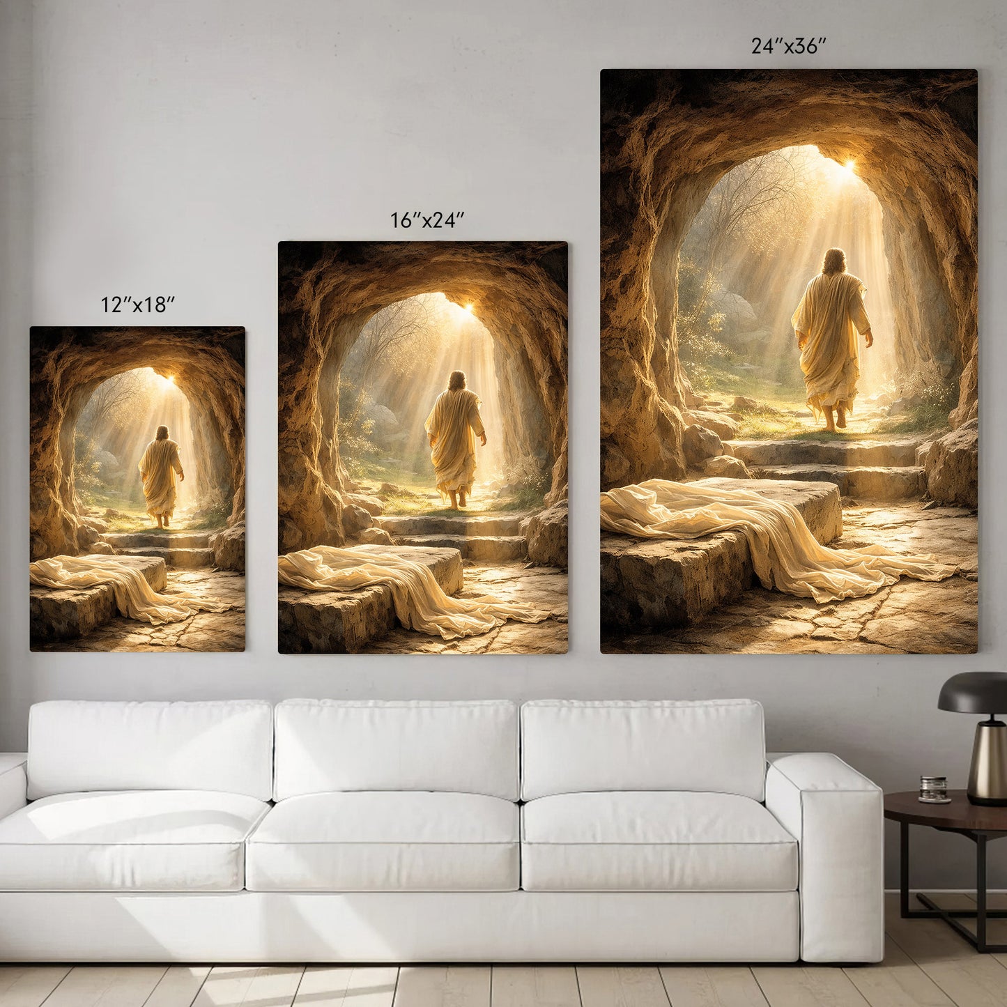 Resurrection Light Jesus Christian Wall Art Poster/Canvas