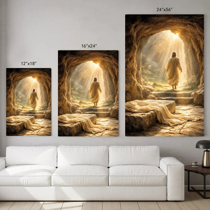 Resurrection Light Jesus Christian Wall Art Poster/Canvas