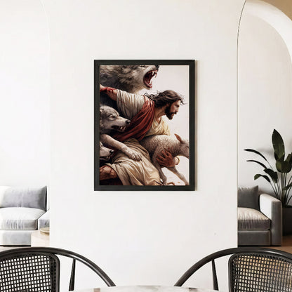 The Good Shepherd Protector Christian Wall Art Poster/Canvas