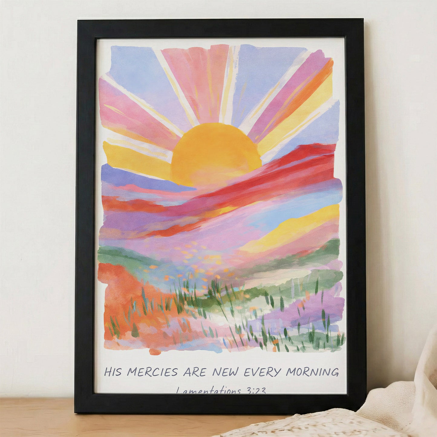 His Mercies Are New Every Morning Christian Wall Art Poster/Canvas