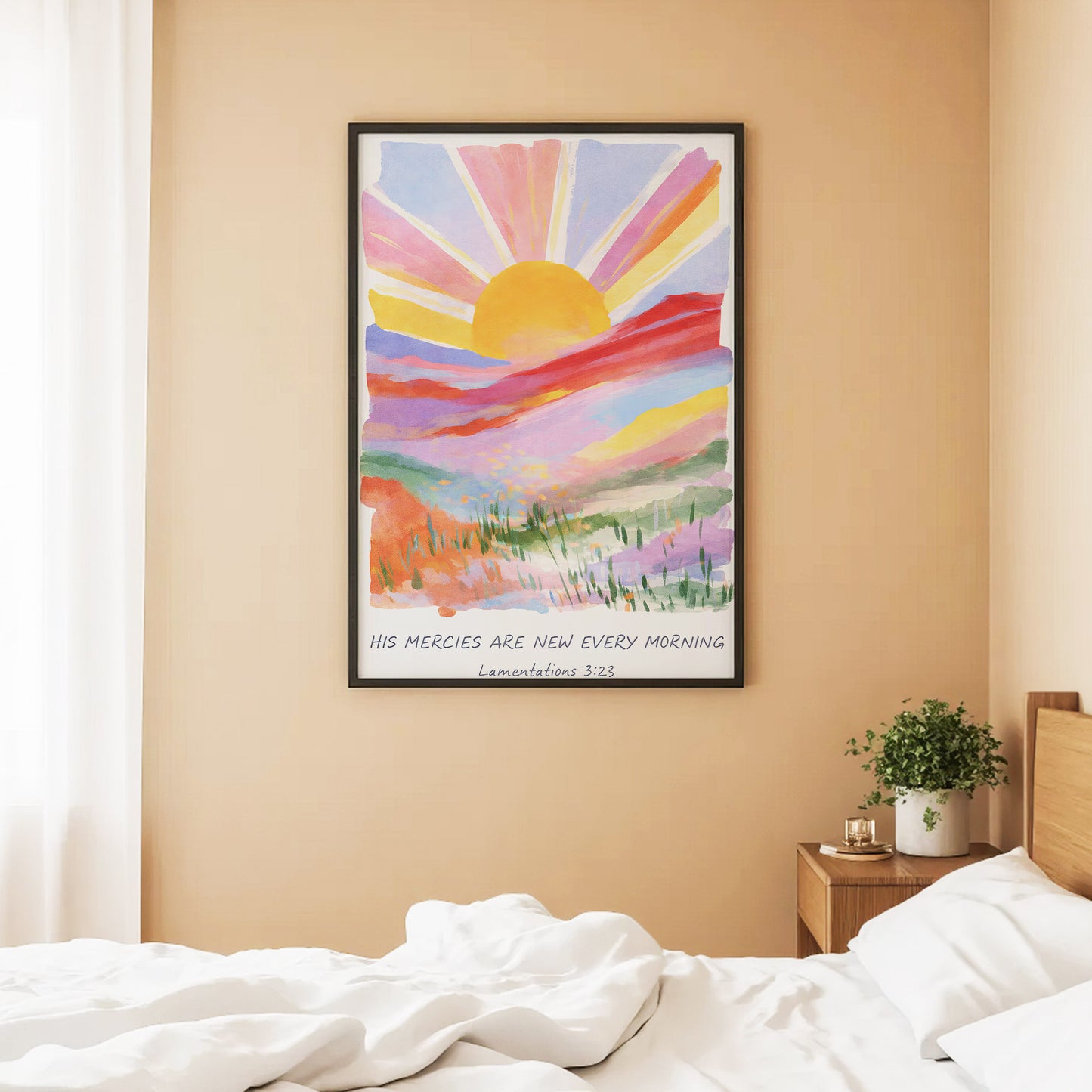 His Mercies Are New Every Morning Christian Wall Art Poster/Canvas
