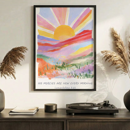 His Mercies Are New Every Morning Christian Wall Art Poster/Canvas