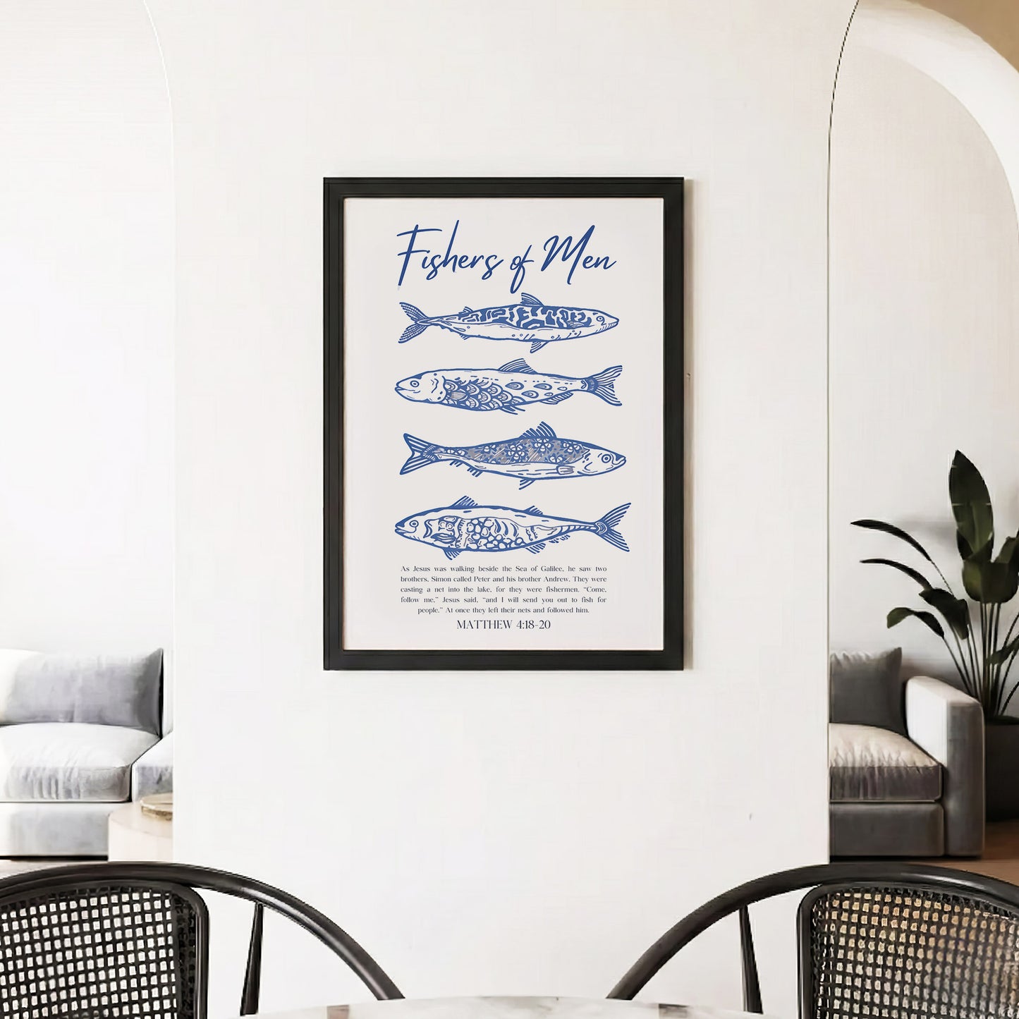 Fishers of Men Scripture Poster/Canvas