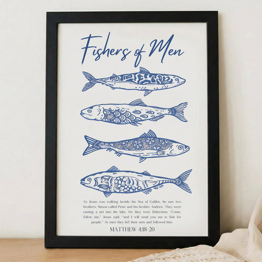Fishers of Men Scripture Poster/Canvas