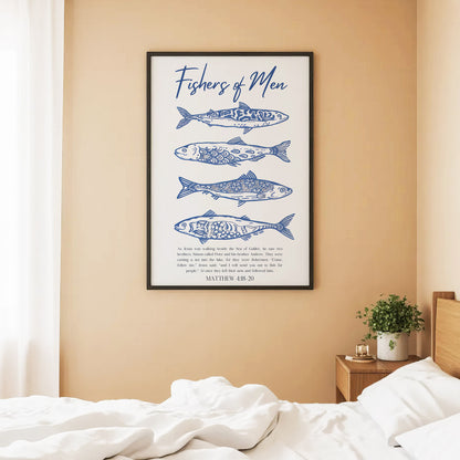 Fishers of Men Scripture Poster/Canvas