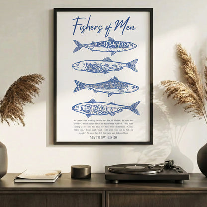 Fishers of Men Scripture Poster/Canvas