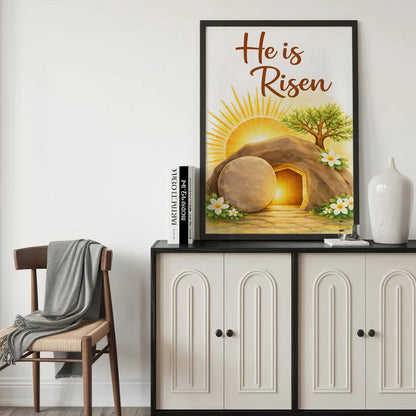 He Is Risen Resurrection Wall Art Poster/Canvas