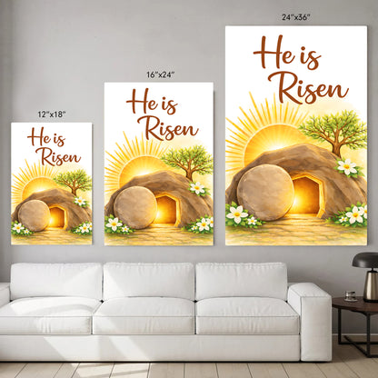 He Is Risen Resurrection Wall Art Poster/Canvas