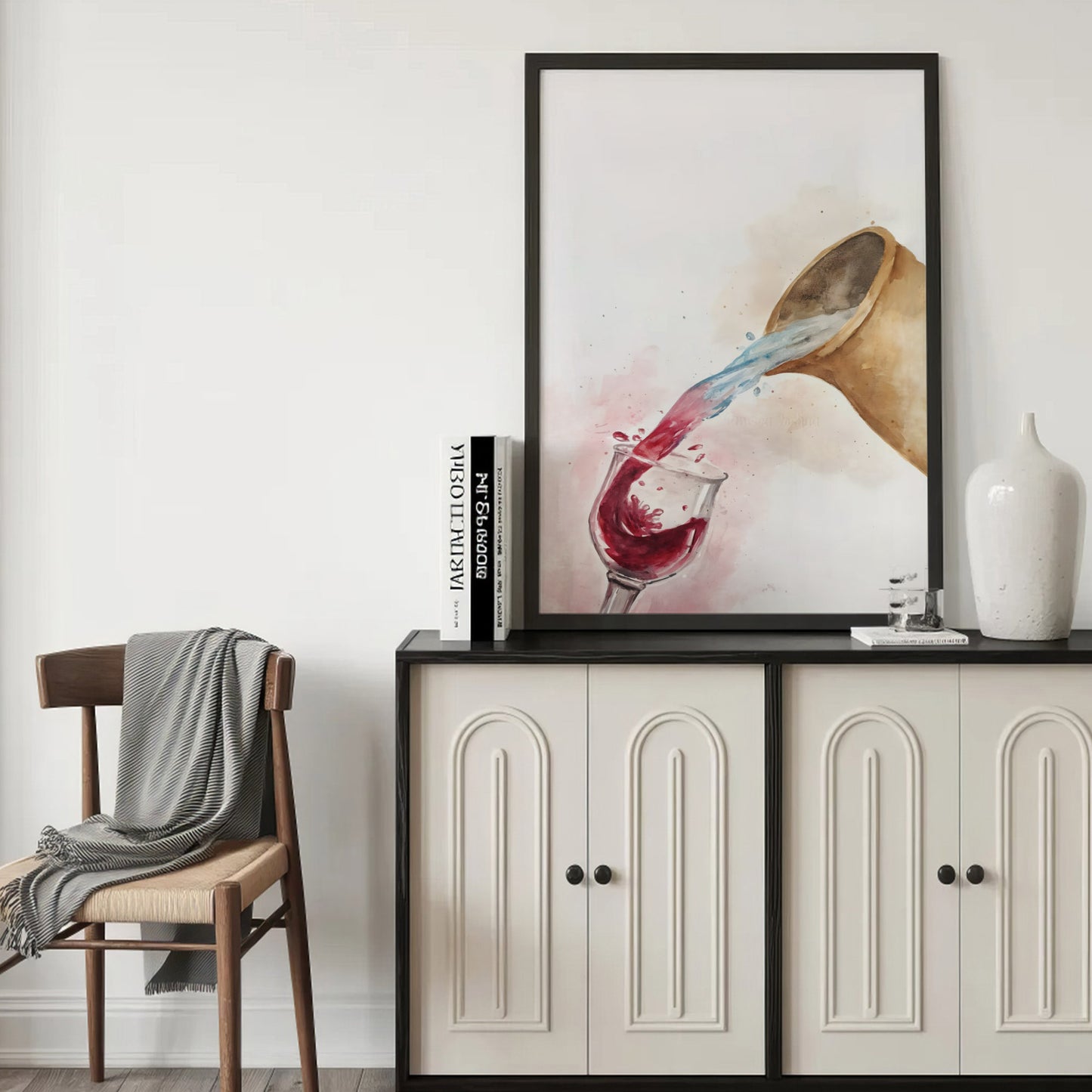 Water & Wine Pouring Christian Art Poster/Canvas