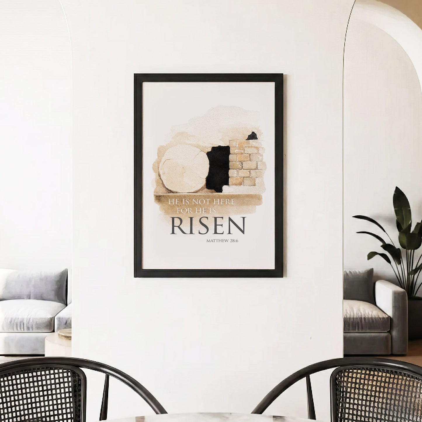 He is Risen - Matthew 28:6 Poster/Canvas