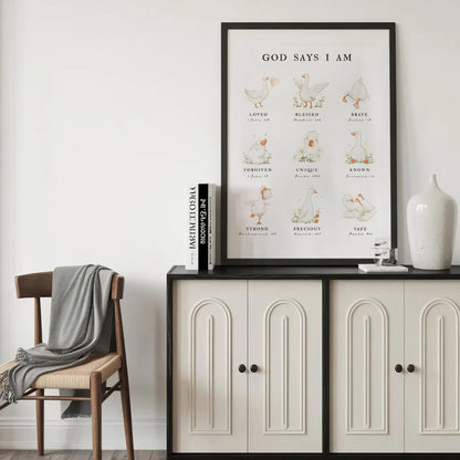God Says I Am - Inspirational Poster/Canvas