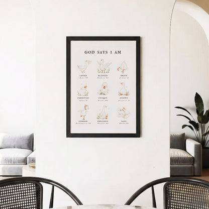 God Says I Am - Inspirational Poster/Canvas
