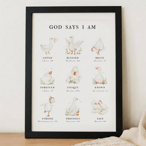 God Says I Am - Inspirational Poster/Canvas