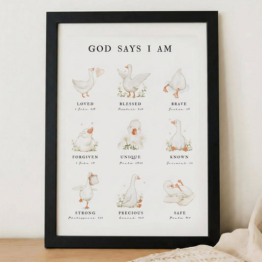 God Says I Am - Inspirational Poster/Canvas