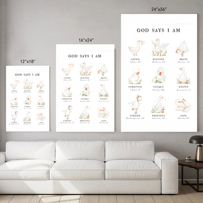 God Says I Am - Inspirational Poster/Canvas