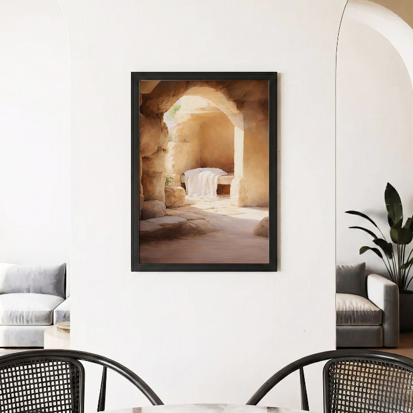 Empty Tomb - He Has Risen Resurrection Poster/Canvas