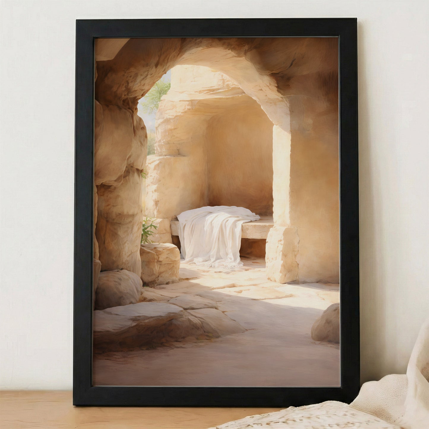 Empty Tomb - He Has Risen Resurrection Poster/Canvas
