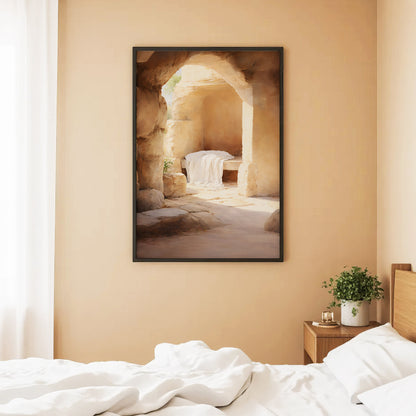 Empty Tomb - He Has Risen Resurrection Poster/Canvas