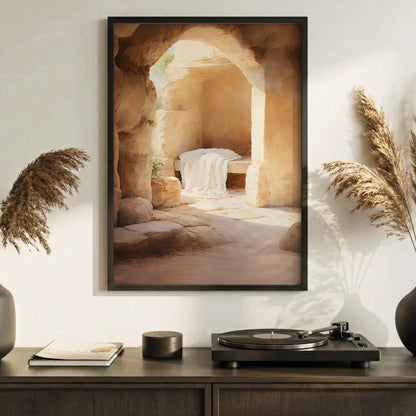 Empty Tomb - He Has Risen Resurrection Poster/Canvas